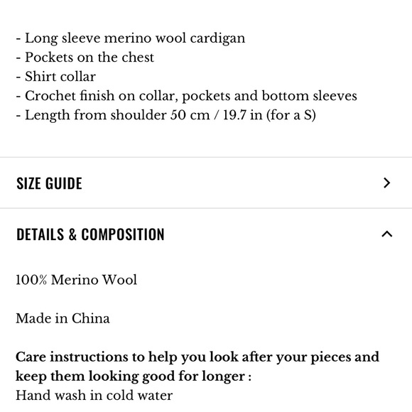 Sézane Navy Crochet Betty Cardigan Jacket - Picture 9 of 9